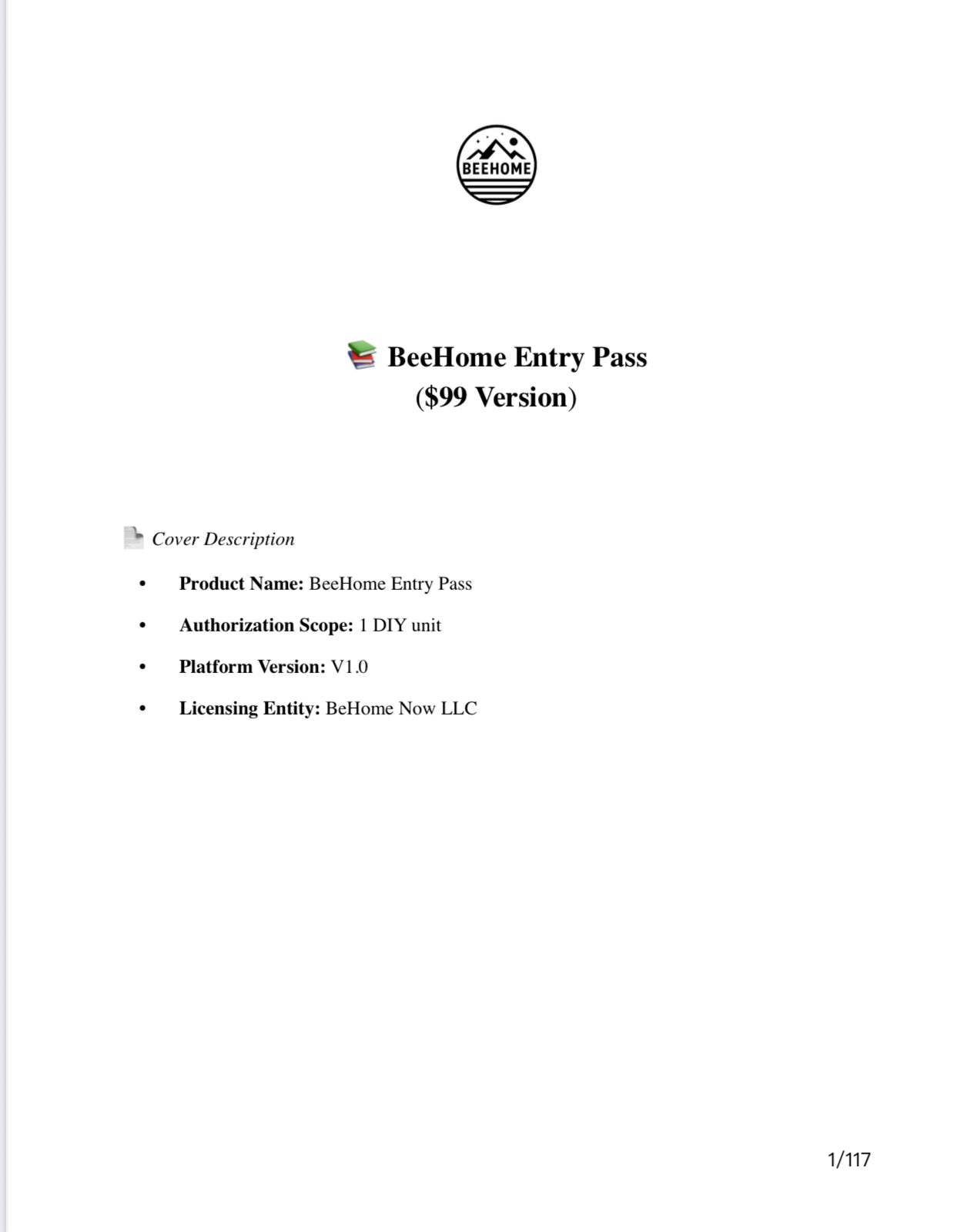 BeeHome Builder Entry Pass